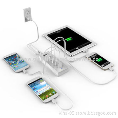4-port USB Travel Charger with 100-240V, 50/60Hz Input Voltage Range